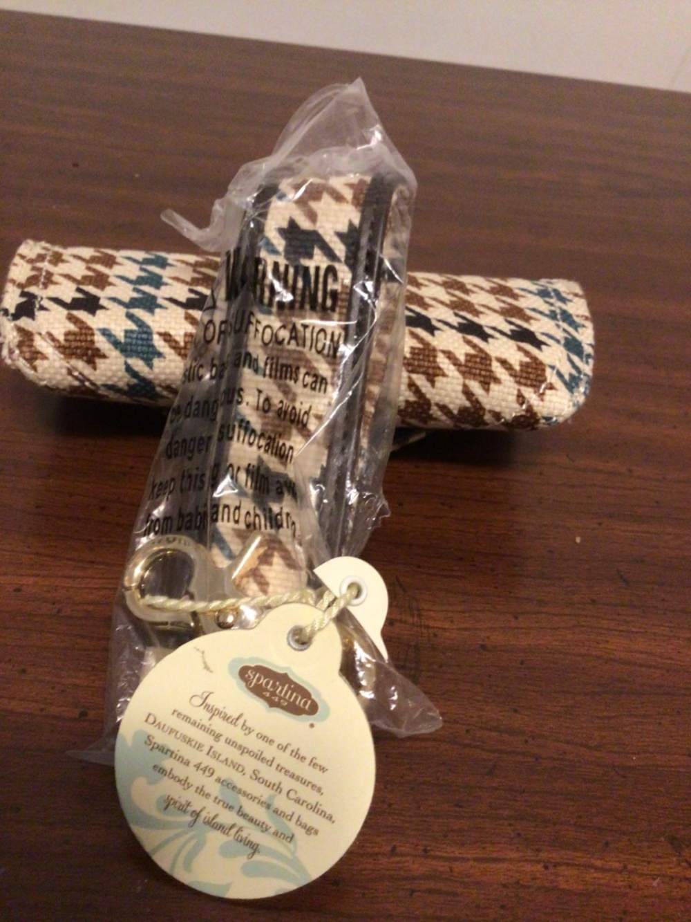 SPARTAN 449 Daufuskie Island hound tooth glass case and wrist key holder NWT - Picture 6 of 7